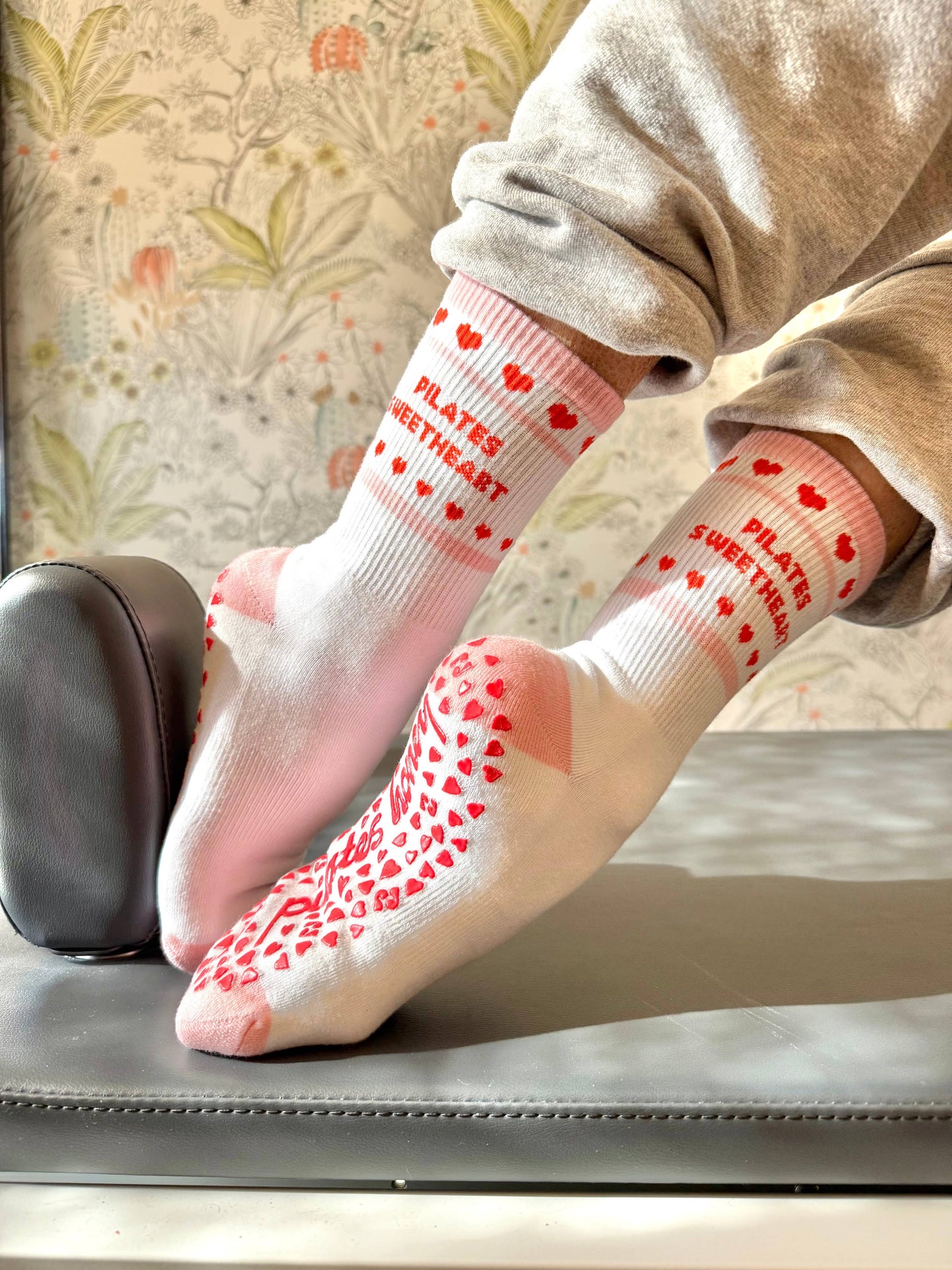 Pilates Sweetheart Crew Grip Sock