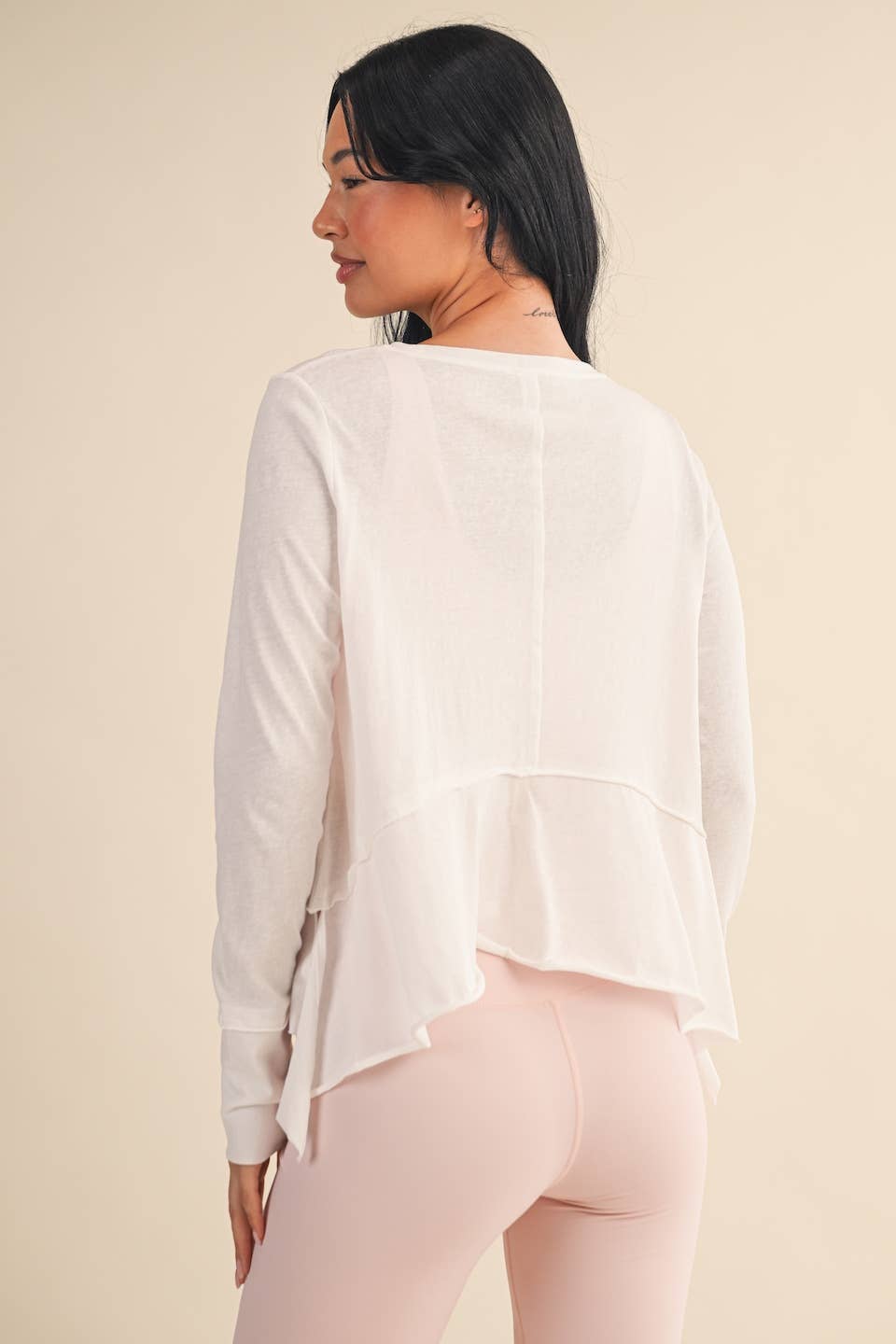 Cotton Slub Long Sleeve Layering Top